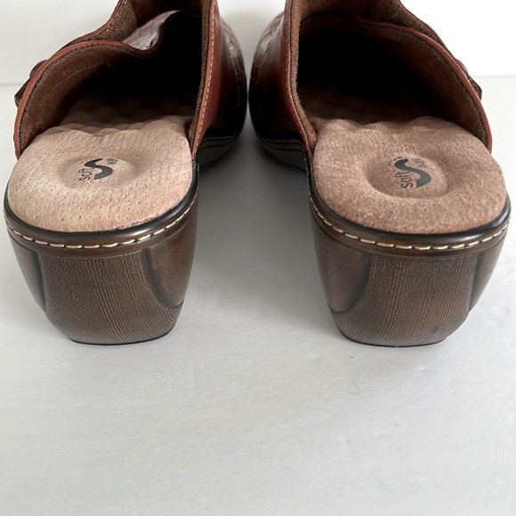 SOFTWALK Women LEATHER Clogs Mules Shoes Size 10M - Picture 4 of 10